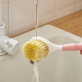 thumbnail image 5 of Handheld Long-Handle Dish Brush, Nylon Bristle Kitchen Scrubber, Versatile Pot and Pan Cleaning Tool, Scouring Brush with Hanging Hole, Pink 3PCS, 5 of 5