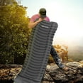 thumbnail image 5 of SereneLife Lightweight Backpacking Air Mattress Ultralight Sleeping Pad + Carrying Bag (Gray), 5 of 8