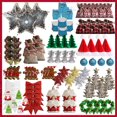 thumbnail image 2 of Adornos colgantes para árbol de Navidad, campanas pequeñas de Año Nuevo, lazos de copos de nieve de Papá Noel, bolsas de la suerte con forma de estrella y alce, adornos colgantes para árbol de Navidad, 2 of 5