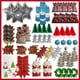 thumbnail image 2 of Adornos colgantes para árbol de Navidad, campanas pequeñas de Año Nuevo, lazos de copos de nieve de Papá Noel, bolsas de la suerte con forma de estrella y alce, adornos colgantes para árbol de Navidad, 2 of 5