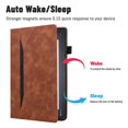 thumbnail image 3 of Dteck Case for All-New Amazon Fire HD 10 and Fire HD 10 Plus Tablet (Only Compatible with 11th Generation 2021 Release), Multiple Viewing Angles Stand Folio Cover with Pocket Auto Wake/Sleep,Brown, 3 of 6