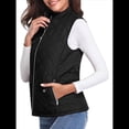 thumbnail image 3 of Chaleco Acolchado con Cuello Alto, Cremallera y Bolsillos para Mujer Negro L, 3 of 10
