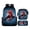 J, variant on 3Pcs Superhero Heavy Duty Student Rucksack with Hero Spider Web Motif Large Capacity School Backpack Set for Teenagers Multi Pocket Travel Bookbag