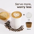 thumbnail image 3 of 16oz Disposable Coffee Cups with Lids and Sleeves &acirc;?? Set of 100 Disposable Cups for Hot and Cold Drinks &acirc;?? White Paper Cups with Lids and Covers, 3 of 7