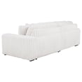 thumbnail image 6 of Jacana Corduroy Upholstered Dual Power Chaise Sofa Ivory, 6 of 15