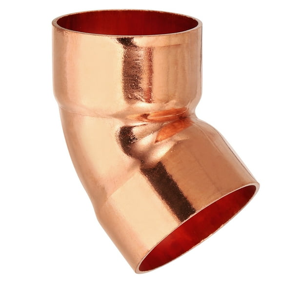 Uxcell 1 3/4" ID 1.5mm Thick Elbow Copper Fitting, 1pcs 99.9% Pure Copper 45 Degree Sweat Solder Pipe Connector
