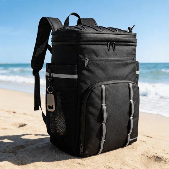 Cooler Backpack, Insulated Backpack, Large Capacity Soft Insulated Waterproof Lunch Bag for Camping Beach Hiking Shopping, Outdoor Travel Backpack for Men Women