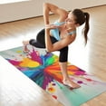 thumbnail image 6 of Colorful Radial Paint Burst Hot Yoga Mat Towel Non Slip for Hot Yoga - Quick-Drying Yoga Mat Cover with 4 Corner Pockets with Travel Bag - Hot Yoga Towel Non Slip 74"x26", 6 of 6