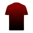 thumbnail image 5 of Mens Tees Shirts S-5X Big & Tall Short Sleeve T-Shirts Plus Size Casual Pullover Button Crewneck Gradient Printed Going Out Loungewear Tops, 5 of 5