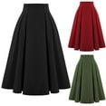 thumbnail image 3 of ICQOVD Women Fashion Casual Skirt With Pockets Vintage High Waist Pleated Skirt, 3 of 5