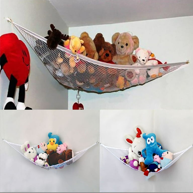 Hanging Storage Corner Kids Hammock Toy Net,Organize Kid's Stuffed animals,  Plush Toys, 1 Pack 