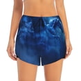 thumbnail image 2 of Balery Pegasus Night Sky Pantalones cortos deportivos para mujer con forro y dos bolsillos, elásticos, para entrenamiento, gimnasio, yoga-Large, 2 of 7