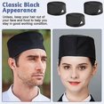 thumbnail image 3 of SHAR Professional Chef Hat Set - 3 Adjustable Cooking Caps for Catering and Food Service - Breathable Mesh Top and Flat Top Design - Unisex Hair Cover, 3 of 5