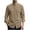Khaki, variant on Mens Comfy Shirts Vintage Mandarin Collar Frog Button Long Sleeve Linen Shirt Lightweight Solid Relaxed Fit Tops