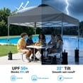 thumbnail image 4 of CHITOOMA 10 x 10ft Pop up Canopy Tent, Instant Outdoor Shelter Easy Portable Straight Leg Canopy Tent, Dark Gray, 4 of 12