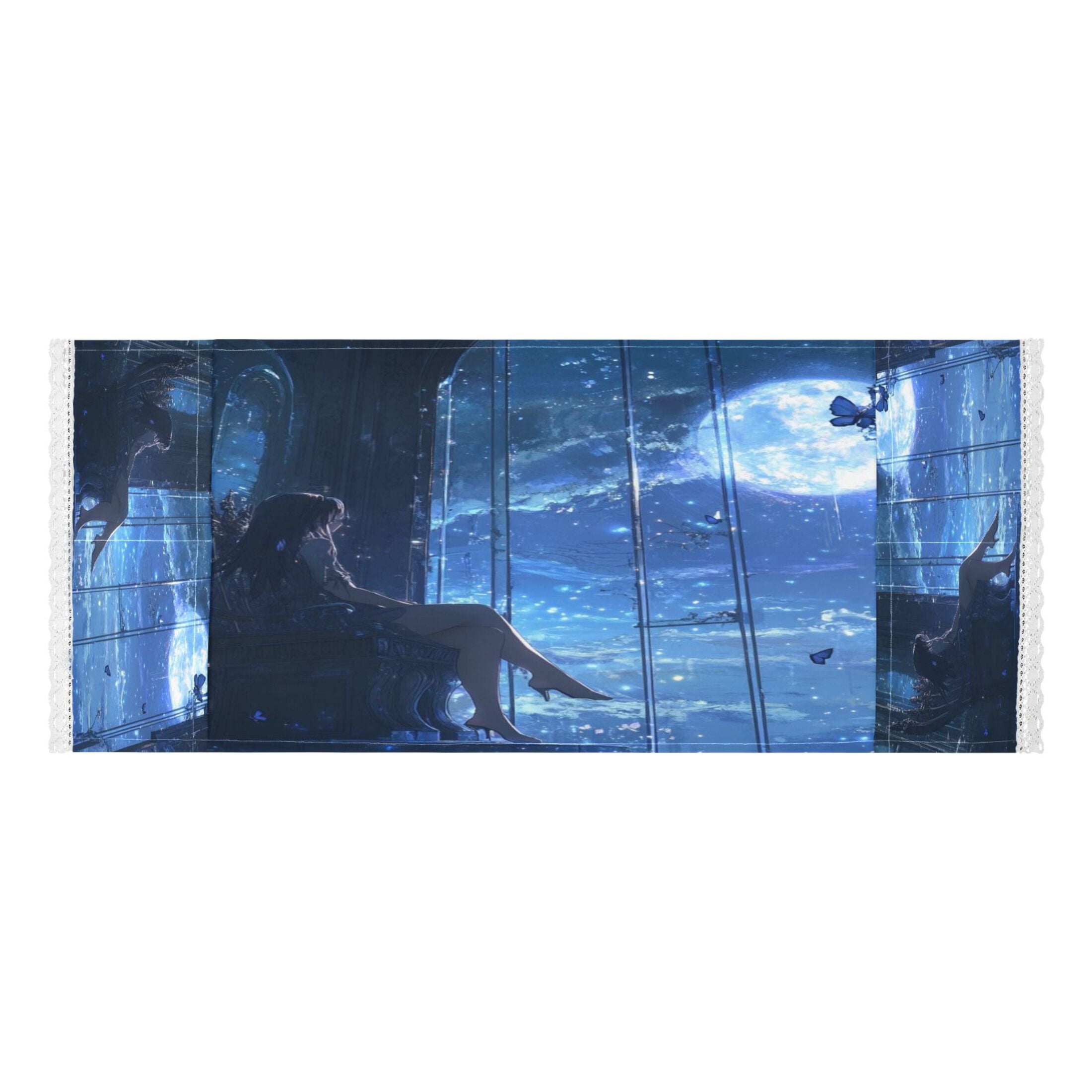 WOBOGO Princess Enjoying The Moon Pattern Washing Machine Cloth Dryer Refrigerator Top Cover Protective Non-Slip Mat For Kitchen Laundry