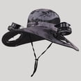 thumbnail image 2 of Kcolen Mens Sun Hat Xl Solar Powered Wide Brim Sun Hat with Built-in Fans for Outdoor Fishing Camping and Beach Activities UPF 50+, 2 of 4