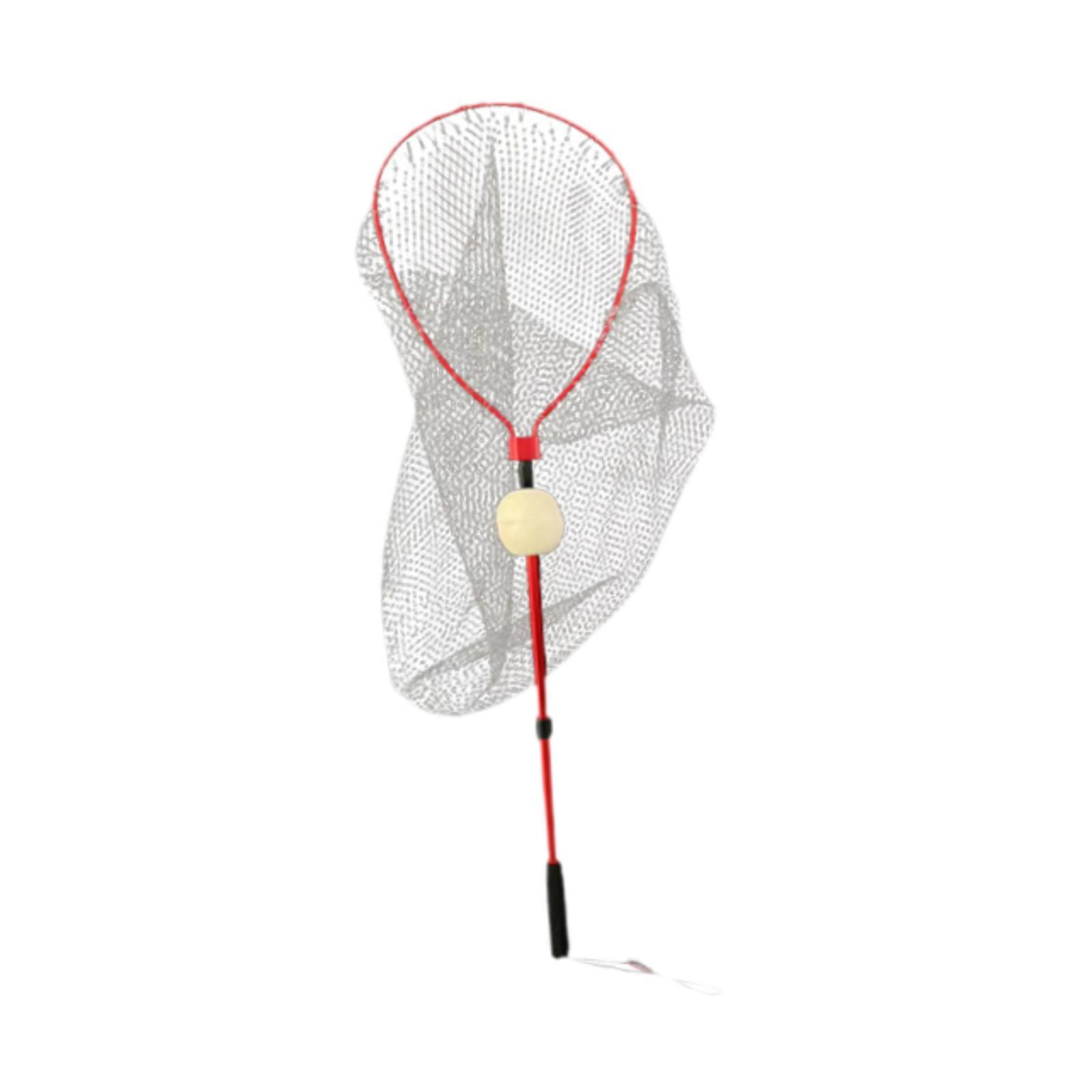 GARENDE Fishing Net Landing Net Extendable Telescopic Handle Lightweight Mesh Net Fishes Catching Releasing Net for Catfish Dragonfly Double Section