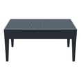 thumbnail image 2 of Miami Rectangle Resin Coffee Table Dark Gray, 2 of 14