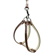 Faux Snake Skin Step In Harness Brown 8 Pet Collar