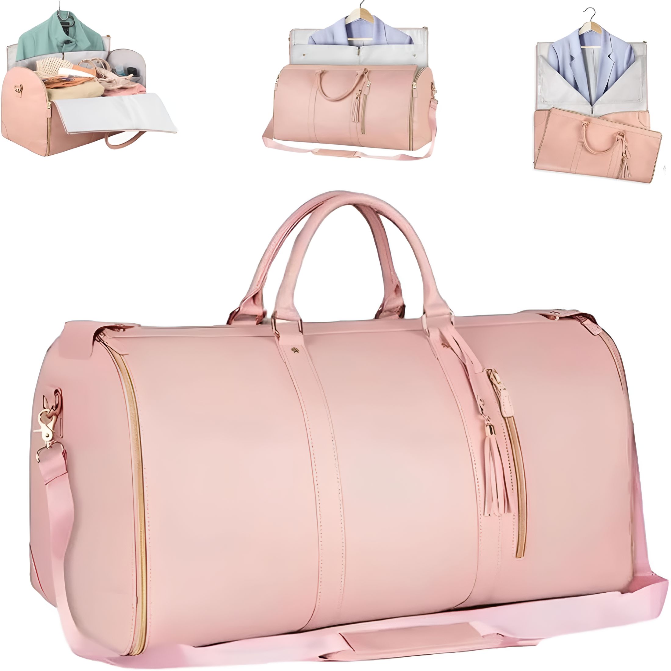 GASTROPOD 2026 New Garment Duffle Bag, Travel Bag, Carry Bag, Carry Garment Bag for Travel (Pink) for Business Trips, Vacations, Weekend Getaways, Gym, Clothing Storage, Organization.