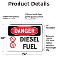 thumbnail image 2 of (2 Pack) Diesel Fuel OSHA Danger Sign 24 Inch X 18 Inch Vinyl Label Decal Sticker Weather Resistant, UV Protected for Workplace, Business, and Construction Site, Made in the USA, 2 of 7