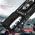 thumbnail image 4 of Dteck for Samsung Galaxy S23 FE Case with Sliding Camera Lens Protector, Military Grade Rugged Shockproof Heavy Duty Galaxy S23 FE Protective Cover with Magnetic Ring Kickstand,Black, 4 of 8