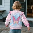 thumbnail image 4 of Uorisanigo Toddler Sweatshirt Novelty Pullover Sweater Tops with Ruffle Shoulder, Cherry Blossom Butterfly Pink Kids Sweatshirt Girls Sweaters Shirts Fall Trendy 4-5T, 4 of 7