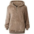 thumbnail image 4 of Kids Girl's Fuzzy Hoodies Zipper Warm Loose Sherpa Hooded Sweatshirt Pullover Casual Hooded Pullover Plush Sweatshirts for Boys Girls With Pockets, 4 of 5