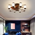 thumbnail image 4 of StarBay 24" Ceiling Fan with Light, Remote Control, Modern Chandelier, Strong Heat Dissipation, Copper Motor, Acrylic Lampshade, LED Light Fixture for Bedroom, Living Room, 4 of 12