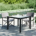 thumbnail image 4 of vidaXL Patio Table Tempered Glass and Poly Rattan Table 35.4"/59" Multi Colors, 4 of 40