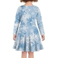 thumbnail image 3 of FKELYI Aged 9-10 T Long Sleeve Dresses Durable Christmas Snowflake Swing Twirl Skater Dress Lightweight Dress Up Clothes for Little Girls, 3 of 4