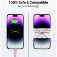 thumbnail image 4 of 6FT iPhone Charger, XUDUO 2 Pack iPhone Cord Apple MFI Certified Fast Lightning Cable Nylon Braided for iPhone 14/13/12/11 Pro, iPad-Pink, 4 of 8
