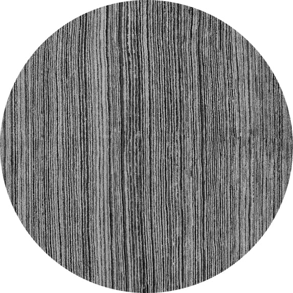 Ahgly Company Indoor Round Abstract Gray Modern Area Rugs, 4' Round