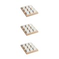 thumbnail image 3 of Maytalsory Rustic Wood Earring Card Holder with Tray for Jewelry Display Showcasing Collection 9 Pair White 3Set, 3 of 6