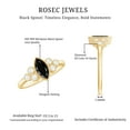 thumbnail image 5 of Rosec Jewels 1 CT Marquise Cut Black Spinel Fine Ring with Diamond, Elegant Black Spinel Solitaire Ring for Women, 10K Yellow Gold, US 3.00, 5 of 9