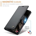 thumbnail image 4 of CaseMe Leather For Samsung Galaxy A57 5G Wallet Case with RFID Blocking, For Samsung Galaxy A57 5G Case Wallet for Women Men Card Holder Magnetic Clasp Kickstand Folio Case,Black,For Galaxy A57 5G, 4 of 11