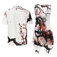 thumbnail image 3 of Psesaysky Black Horse Plum Blossom Cami Dress for Women Summer Sleeveless Beach Cover up Tank Sundress or Mens Short Sleeve Shirts Button Down Hawaii Shirts Couple Matching Outfits, 3 of 7