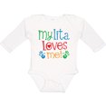 thumbnail image 3 of Inktastic My Lita Loves Me Grandchild Boys or Girls Long Sleeve Baby Bodysuit, 3 of 5