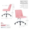 thumbnail image 5 of Porthos Home Nisa Fabric Armless Office Chair with Chrome Base, 5 of 6