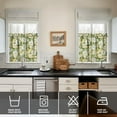 thumbnail image 4 of Country Bohemian Curtains 24 Inch Short - 3 Panel Rustic Floral Set with Vintage Botanical Print, Rod Pocket Kitchen, 4 of 6