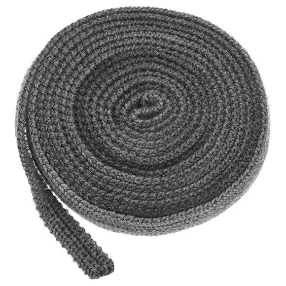 Junta de estufa de leña Uxcell, cuerda de sellado de fibra de vidrio de 3/5" x 118.1" para puerta de chimenea/estufas de leña [Negro]