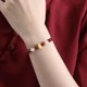 thumbnail image 2 of Pulsera de cinabrio para mujer con colgante de cacahuete y jade blanco, 2 of 2