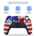 thumbnail image 4 of Skin Sticker for PS5 Slim Standard PS5 Pro Disc Digital Edition Console and Controllers Decals for Playstation 5 (American Flag ,PS5 Pro Standard), 4 of 5