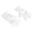 thumbnail image 3 of Guantes lindos de vestir de princesa para niñas, manoplas, accesorios de disfraces para fiestas de disfraces, regalos de cumpleaños y Navidad, color blanco lechoso, 3 of 14