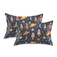 thumbnail image 2 of Rocket and Planet Pillowcase Queen Size 30''x20'' Satin Double-Sided Print Soft Wrinkle Resistant, 2 of 9