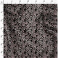 thumbnail image 3 of Soimoi Floral Print, Silk Fabric, Decor Sewing Fabric by The Yard 42 Inch Wide,Decorative Fabric for Shirts Suits Ties, Black & Gray, 3 of 6