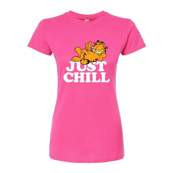 Garfield - Just Chill - Juniors Fitted Graphic T-Shirt