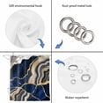 thumbnail image 5 of Blue Marble Waterproof Fabric Shower Curtain,Grey Gold Texture Vintage Farmhouse Art Waterproof Fabric Shower Curtain for Bathroom Curtains Bathtubs Hotel Shower Curtains with 12 Hooks Standard 60x72, 5 of 8