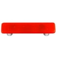 thumbnail image 1 of Hot Knobs HK1002-PA Tomato Red Rectangle Glass Cabinet Pull - Aluminum Post, 1 of 1
